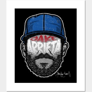 jake arrieta player silhouette Posters and Art